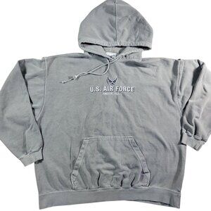 Vintage Air Force Sweatshirt Hoodie Mens 2XL Gray Oarsman USA Pullover Military